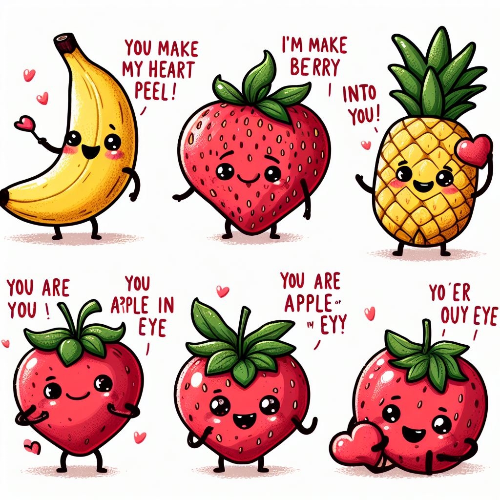Fruit puns for Valentine's Day