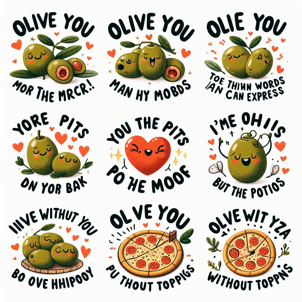 Olive puns for Valentine's Day