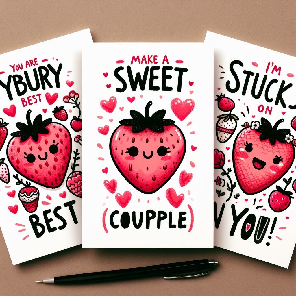 Strawberry puns for Valentine's Day