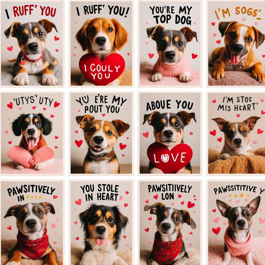 Valentine's Day dog puns