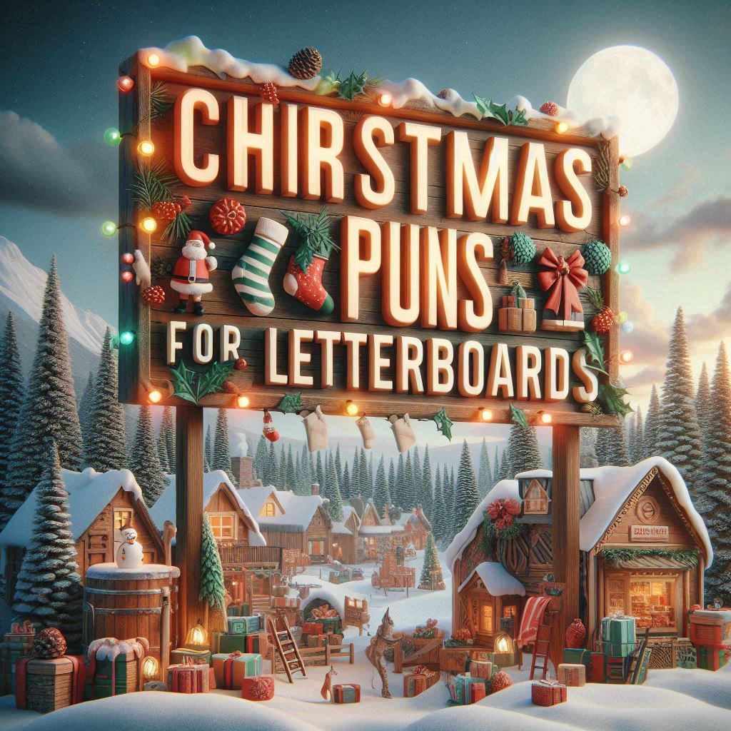 Christmas puns for Letterboard