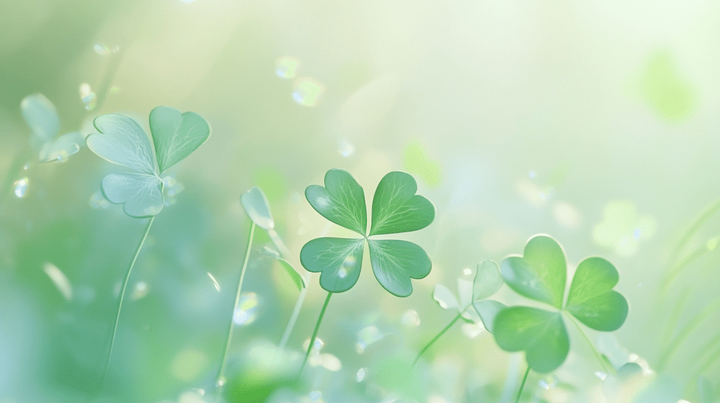 Aesthetic Laptop wallpaper for St Patrick's day clover