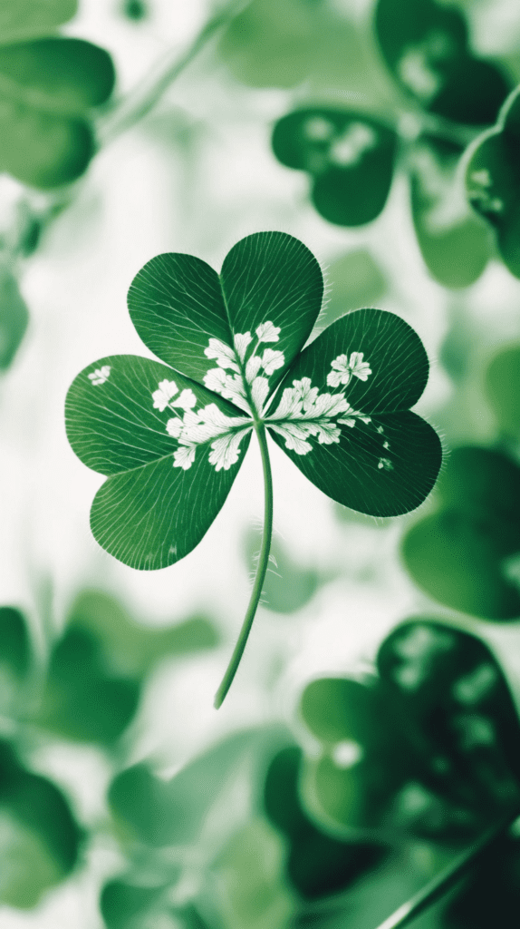 St Patrick's day Four-leaf clover iPhone Wallpaper