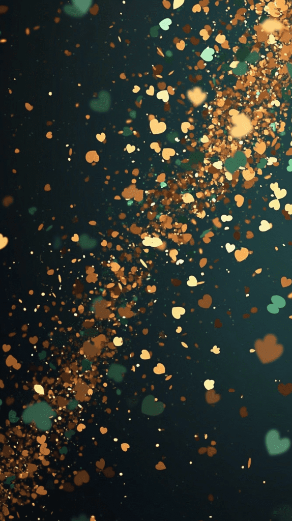 St. Patrick’s Day Green and gold confetti wallpaper