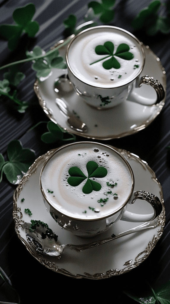 St. Patrick’s Day Irish coffee aesthetic elegant wallpaper