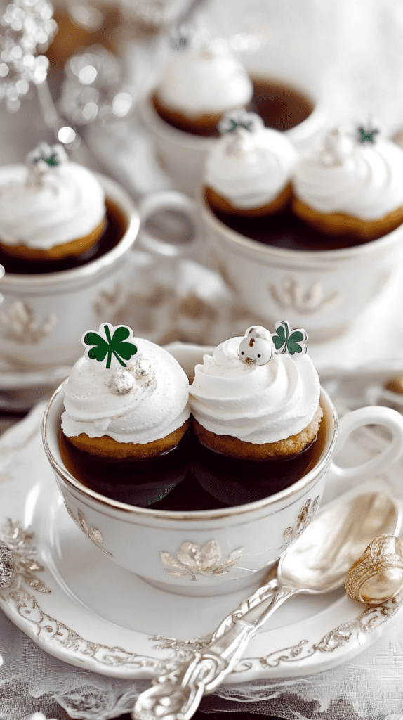 St. Patrick’s Day Irish pastries aesthetic wallpaper background