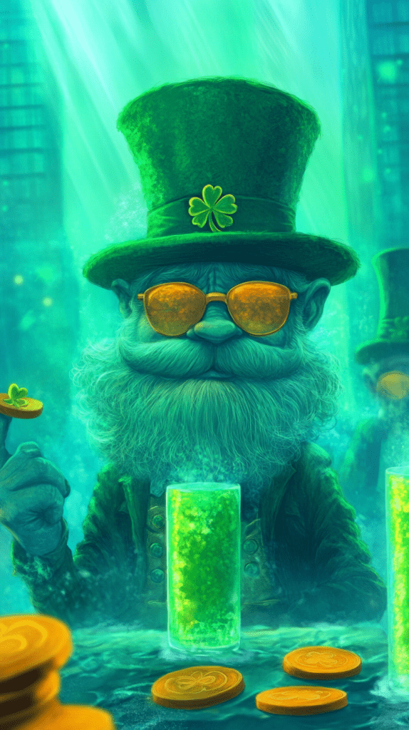 St. Patrick’s Day Playful leprechaun illustrations wallpaper