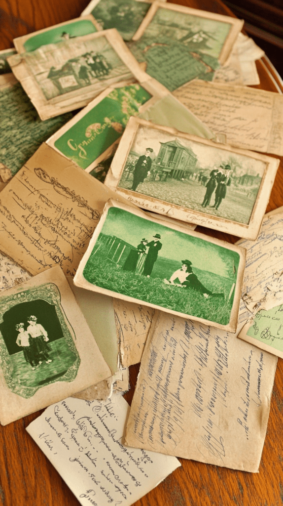 St. Patrick’s Day Vintage Irish postcards with green accents wallpaper